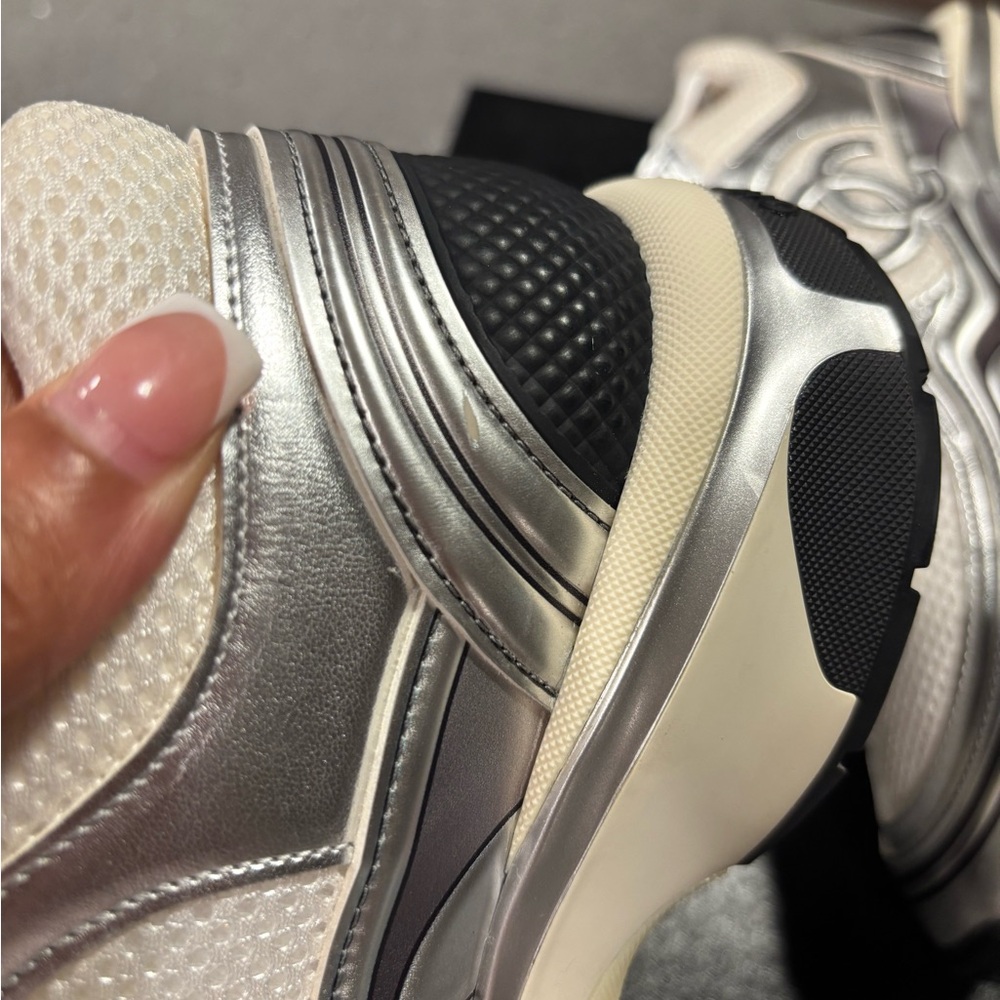 CHANEL Silver Mesh Sneakers - Picture 5 of 14